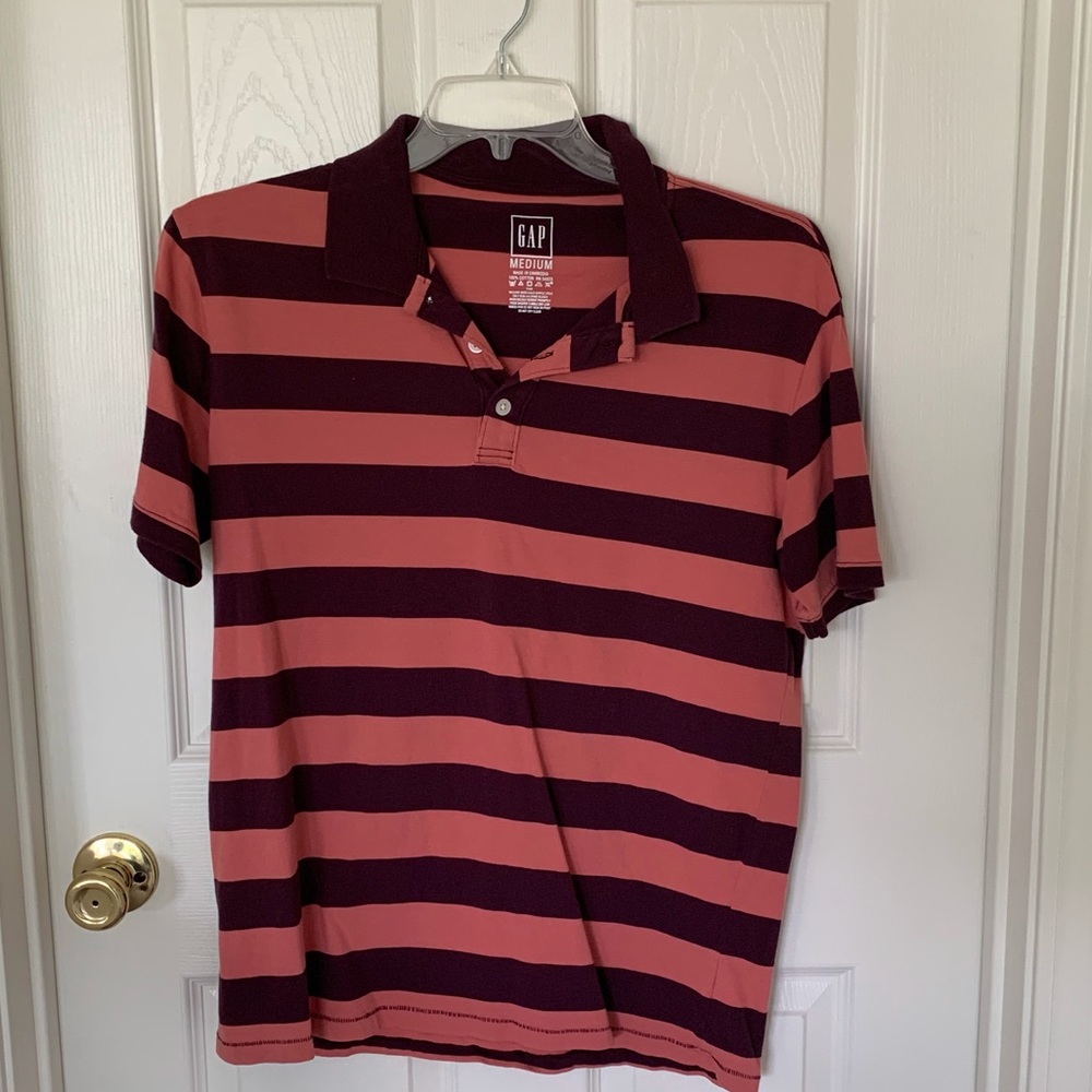 Stripped Cotton Polo by Gap. Size - Medium.